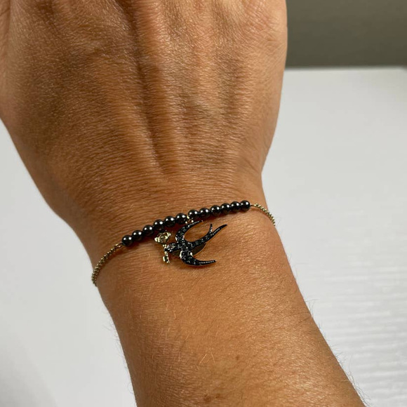 Swarovski Remix Collection Tarot Magic Bird Bracelet Medium Dark Multi - Picture 10 of 11